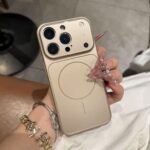 Solid Color All-inclusive Magnetic Phone Case Nano Frosted Glass For Magsafe Phone Case For I Phone 17 Air 16 15 14 13 Pro Max Magnetic Wireless Charge Armor Cover - Image 3