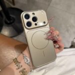 Solid Color All-inclusive Magnetic Phone Case Nano Frosted Glass For Magsafe Phone Case For I Phone 17 Air 16 15 14 13 Pro Max Magnetic Wireless Charge Armor Cover - Image 7