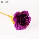 Valentine's Day Creative Gift 24K Foil Plated Rose Gold Rose Lasts Forever Love Wedding Decor Lover Lighting Roses Creative Gift - Image 34