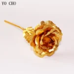 Valentine's Day Creative Gift 24K Foil Plated Rose Gold Rose Lasts Forever Love Wedding Decor Lover Lighting Roses Creative Gift - Image 33