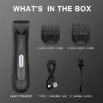 Electric Trimmer for Men's Groin Hair: Versatile Body Groomer and Waterproof Pubic Hair Trimmer with Replaceable Ceramic Blade - Image 6