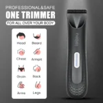 Electric Trimmer for Men's Groin Hair: Versatile Body Groomer and Waterproof Pubic Hair Trimmer with Replaceable Ceramic Blade - Image 5
