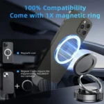 Newest 360 Degree Rotating Magnetic Mobile Phone Holder Vacuum Suction Cup Strong Magnetic Adsorption Car Phone Stand - Image 12