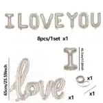 I Love You Letter Banner Decoration Balloons, Suitable for Wedding Season, Engagement, Bride Gift Giving, Mother's Day - Image 8