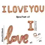 I Love You Letter Banner Decoration Balloons, Suitable for Wedding Season, Engagement, Bride Gift Giving, Mother's Day - Image 9