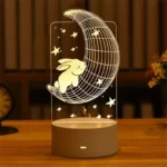 3D Visual Illusion Night Light Visual Creative LED Desk Lamp Changes USB Powered Gift for Kids - Image 2