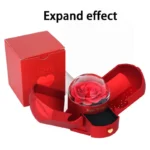 Surprise Flower Jewelry Box - Mysterious Unboxing with Rose Gold Dried Flowers & Hidden Love Drawer - Luxury Birthday Gift for H - Image 7