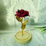 LED Valentine Day Gift For Girlfriend Eternal Rose Light 24K Gold Foil Flower In Glass Cover Mothers Day Wedding Bridesmaid Gift - Image 32