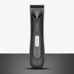 Electric Trimmer for Men's Groin Hair: Versatile Body Groomer and Waterproof Pubic Hair Trimmer with Replaceable Ceramic Blade
