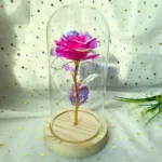 LED Valentine Day Gift For Girlfriend Eternal Rose Light 24K Gold Foil Flower In Glass Cover Mothers Day Wedding Bridesmaid Gift - Image 6