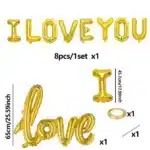 I Love You Letter Banner Decoration Balloons, Suitable for Wedding Season, Engagement, Bride Gift Giving, Mother's Day - Image 11