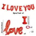 I Love You Letter Banner Decoration Balloons, Suitable for Wedding Season, Engagement, Bride Gift Giving, Mother's Day - Image 7