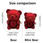 Preserved Rose Mini Teddy Bear Box Romantic Anniversary Present Eternal Rose Gift Box Wedding birthday Gift for Girlfriend Mom - Image 23