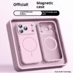 Applicable To 17 Fine Circle Magnetic Phone Case Liquid Silicone - Image 3