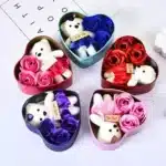Valentines Day Rose Love Gift Box Bear Soap Romantic Mother Day Gift Wedding Birthday Flower Room Decoration Home Party Supplies